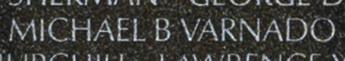 Chief Warrant Officer Michael Banard “Vito” Varnado'sname inscribed onj The Wall